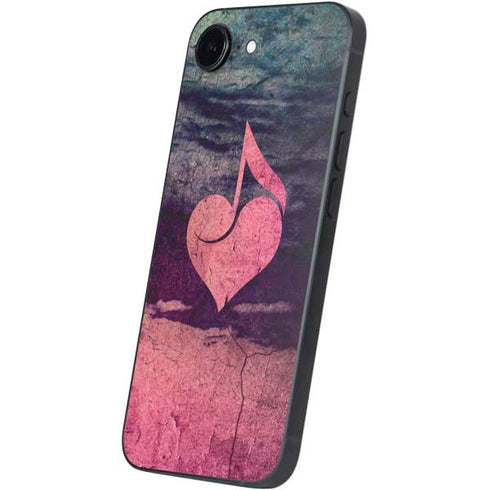 Rustic Musical Heart iPhone 16e Skin