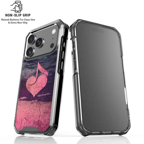 Rustic Musical Heart iPhone 18 Pro Clear Case