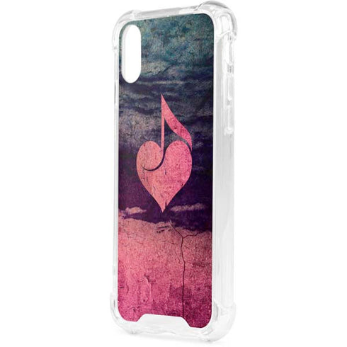 Rustic Musical Heart iPhone XS Clear Case