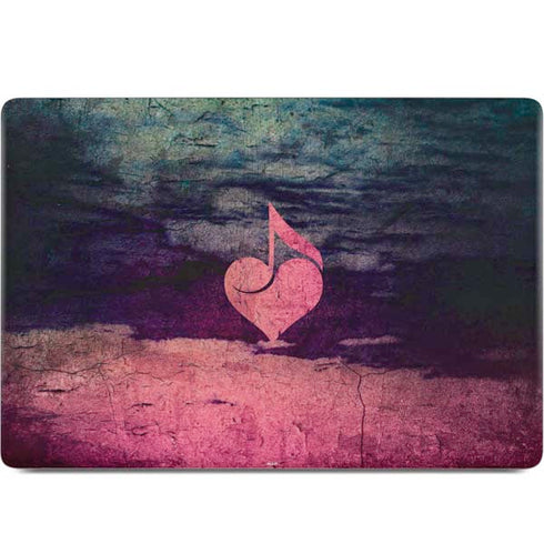 Rustic Musical Heart MacBook Skins