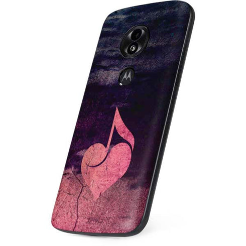 Rustic Musical Heart Moto E5 Play Skin