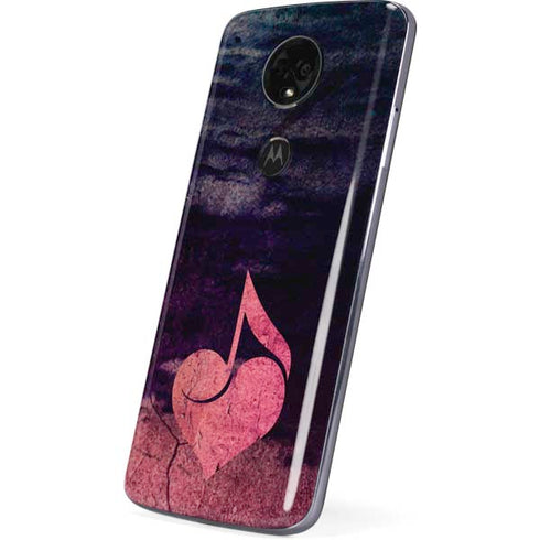 Rustic Musical Heart Moto E5 Plus Skin
