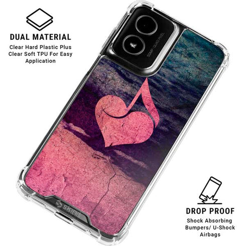 Rustic Musical Heart Moto G Power 5G (2024) Clear Case