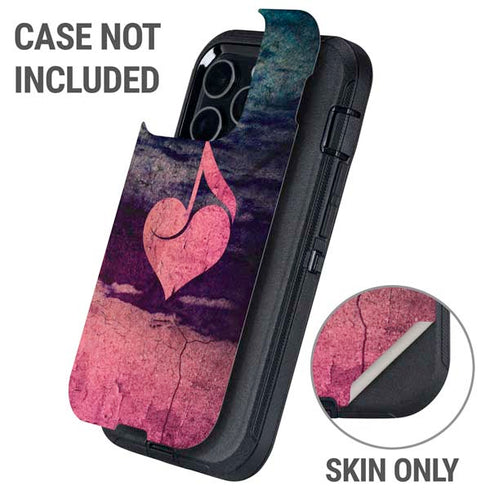 Rustic Musical Heart Otterbox Defender iPhone Skin