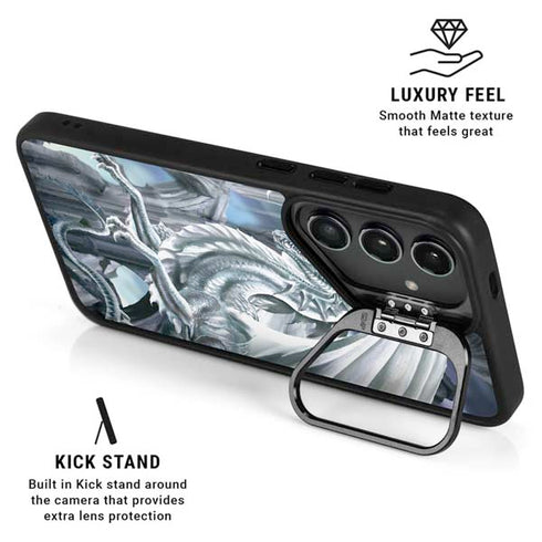 Ruth Thompson Checkmate Dragons by Ruth Thompson Galaxy S24 FE Kickstand Case