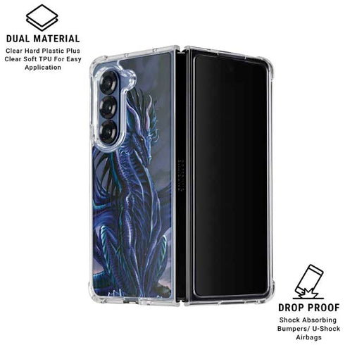 Ruth Thompson Dark Dragon by Ruth Thompson Galaxy Z Fold6 Clear Case
