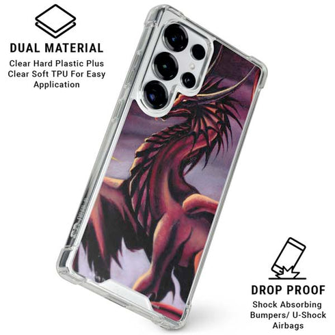 Ruth Thompson Red Dragon by Ruth Thompson Galaxy S25 Ultra Clear Case