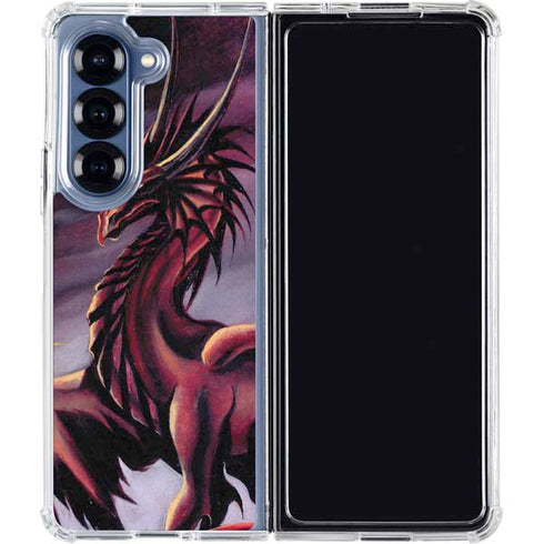 Ruth Thompson Red Dragon by Ruth Thompson Galaxy Z Fold6 Clear Case