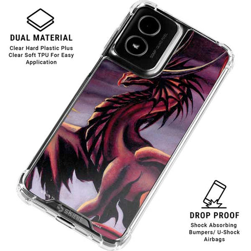 Ruth Thompson Red Dragon by Ruth Thompson Moto G Power 5G (2024) Clear Case