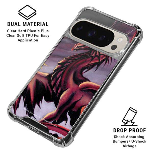 Ruth Thompson Red Dragon by Ruth Thompson Pixel 9/9 Pro Clear Case
