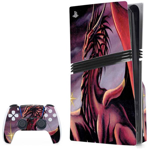 Ruth Thompson Red Dragon by Ruth Thompson PS5 Pro Disk Bundle Skin