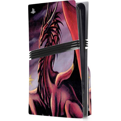 Ruth Thompson Red Dragon by Ruth Thompson PS5 Pro Disk Console Skin