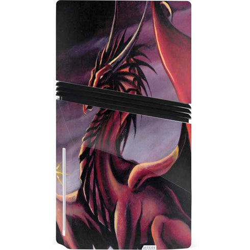 Ruth Thompson Red Dragon by Ruth Thompson PS5 Pro Disk Console Skin