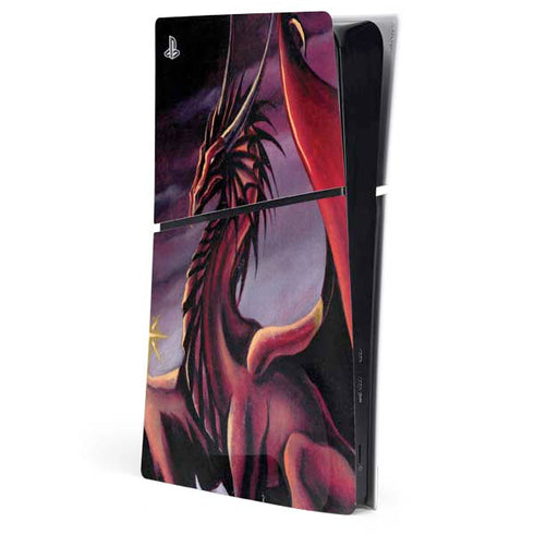 Ruth Thompson Red Dragon by Ruth Thompson PS5 Slim Digital Edition Console Skin
