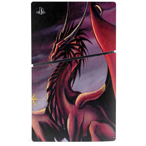 Ruth Thompson Red Dragon by Ruth Thompson PS5 Slim Digital Edition Console Skin
