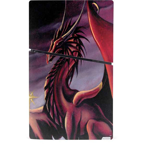 Ruth Thompson Red Dragon by Ruth Thompson PS5 Slim Digital Edition Console Skin