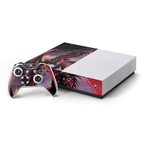 Ruth Thompson Red Dragon by Ruth Thompson Xbox One S Console and Controller Bundle Skin