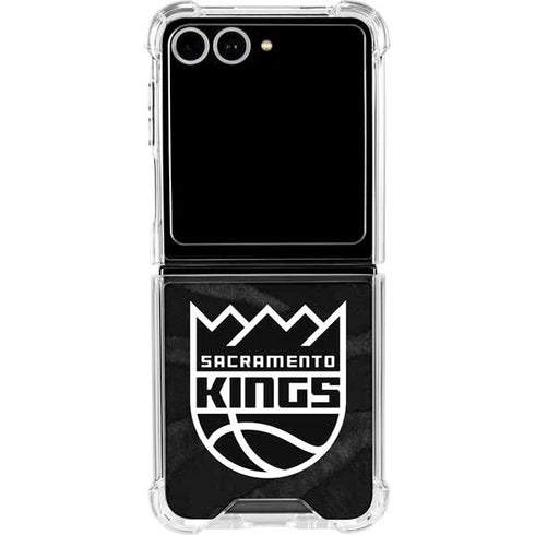 NBA Sacramento Kings Animal Print Galaxy Z Flip7 Clear Case
