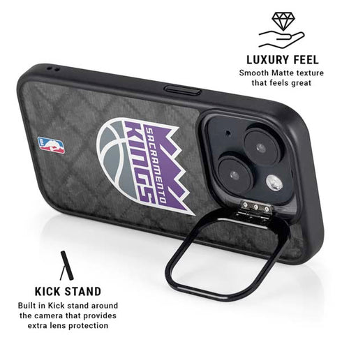 NBA Sacramento Kings Blast Rust iPhone 14 Plus Kickstand Case