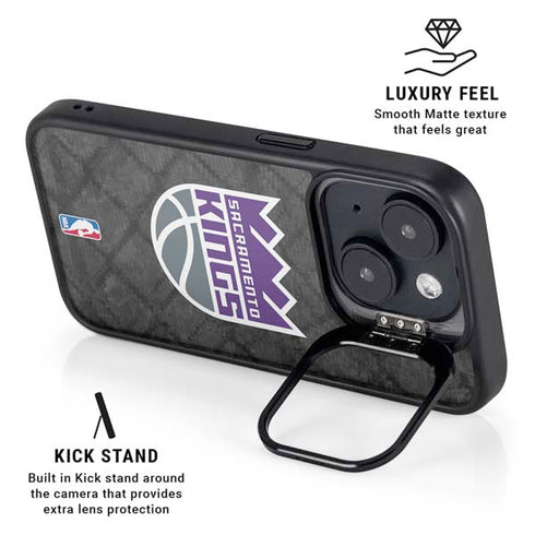 NBA Sacramento Kings Blast Rust iPhone 15 Kickstand Case