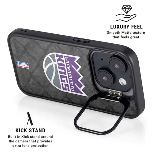NBA Sacramento Kings Blast Rust iPhone 15 Plus Kickstand Case