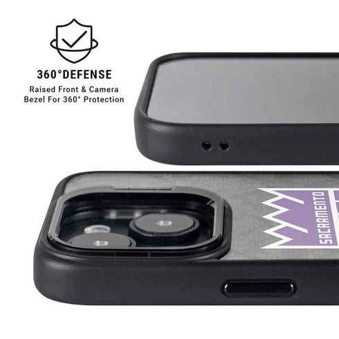 NBA Sacramento Kings Blast Rust iPhone 15 Plus Kickstand Case
