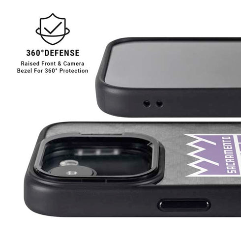 NBA Sacramento Kings Blast Rust iPhone 16e Kickstand Case