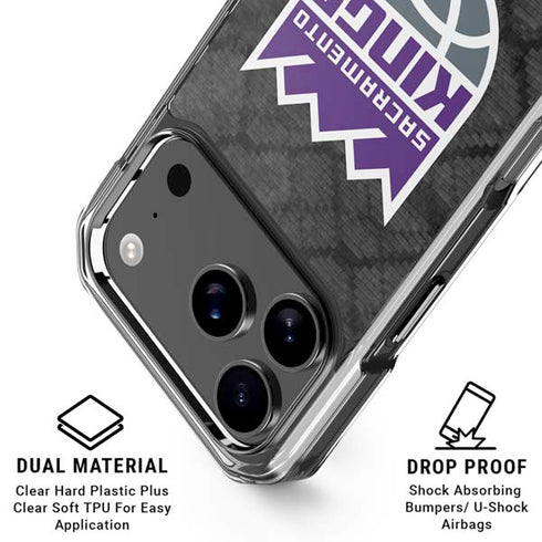 NBA Sacramento Kings Blast Rust iPhone 18 Pro Clear Case