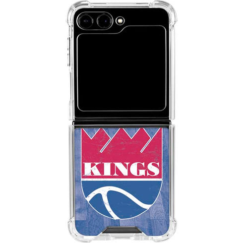 NBA Sacramento Kings Hardwood Classics Galaxy Z Flip6 Clear Case