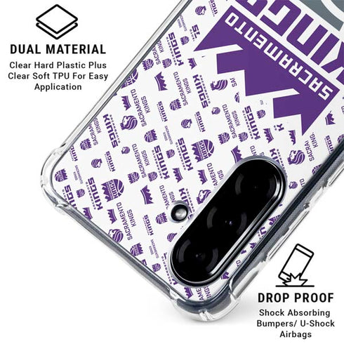 NBA Sacramento Kings History Logo Blast Galaxy A36 5G Clear Case