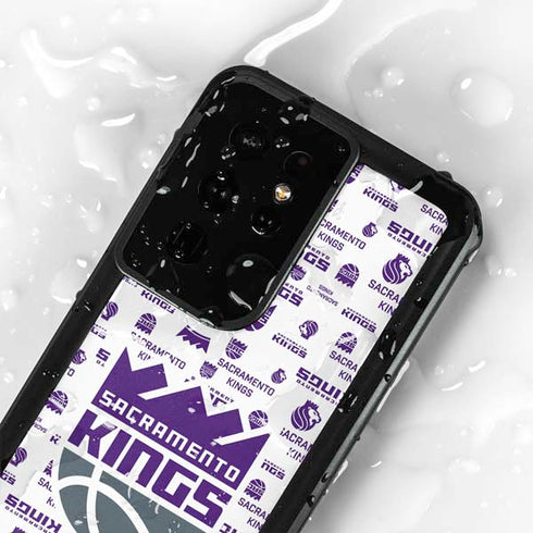 NBA Sacramento Kings History Logo Blast Galaxy S24 Ultra Waterproof Case