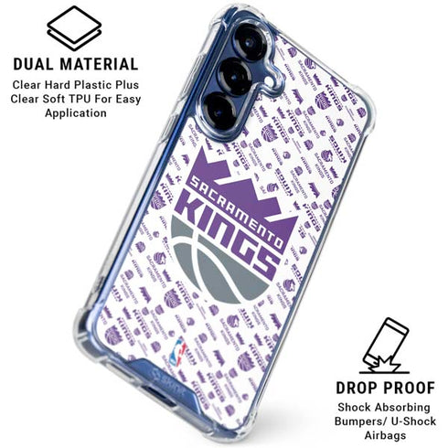 NBA Sacramento Kings History Logo Blast Galaxy S25 Clear Case