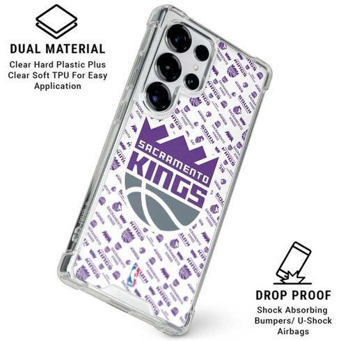 NBA Sacramento Kings History Logo Blast Galaxy S25 Ultra Clear Case
