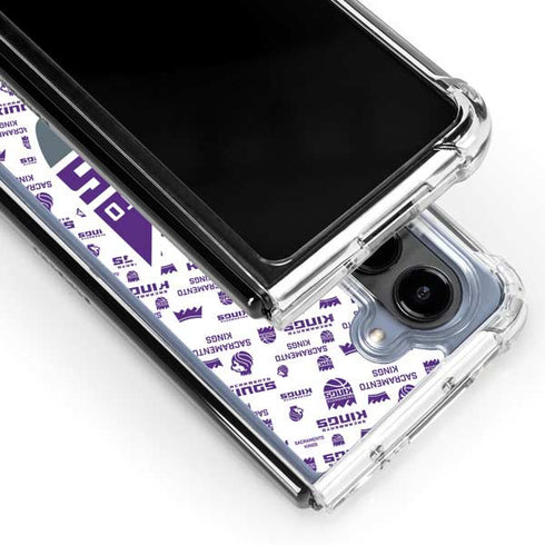 NBA Sacramento Kings History Logo Blast Galaxy Z Fold5 5G Clear Case