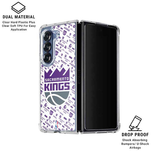 NBA Sacramento Kings History Logo Blast Galaxy Z Fold6 Clear Case