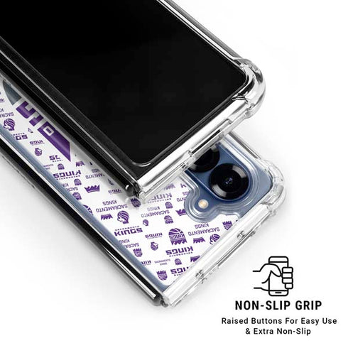 NBA Sacramento Kings History Logo Blast Galaxy Z Fold6 Clear Case
