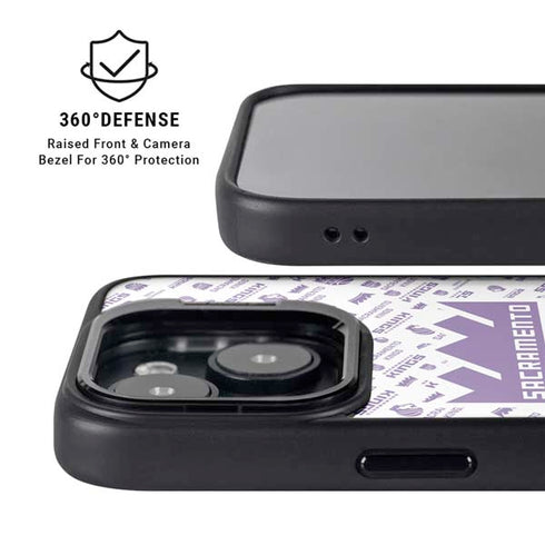 NBA Sacramento Kings History Logo Blast iPhone 14 Kickstand Case