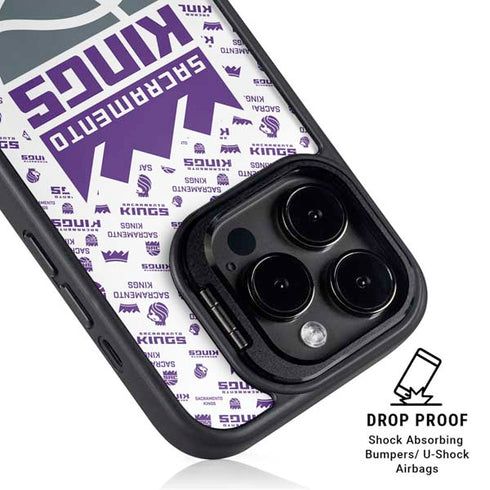 NBA Sacramento Kings History Logo Blast iPhone 14 Pro Max Kickstand Case