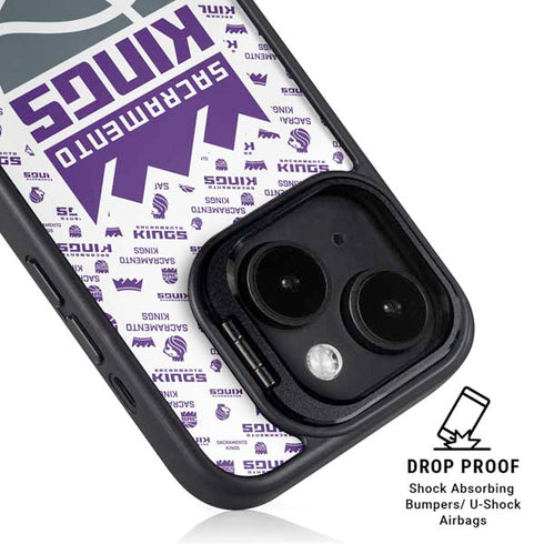 NBA Sacramento Kings History Logo Blast iPhone 15 Plus Kickstand Case