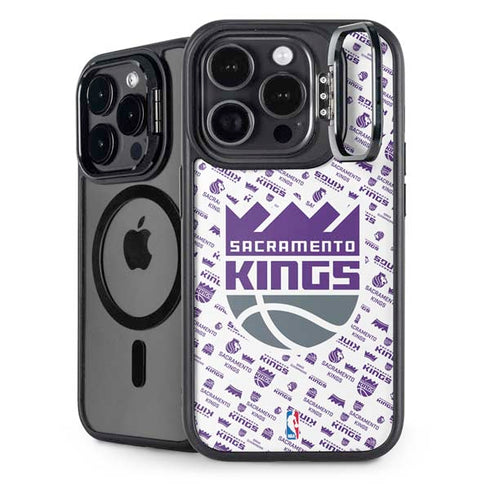 NBA Sacramento Kings History Logo Blast iPhone 15 Pro Kickstand Case