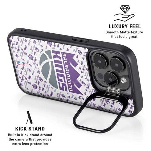 NBA Sacramento Kings History Logo Blast iPhone 15 Pro Kickstand Case