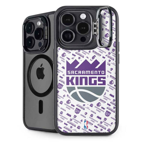 NBA Sacramento Kings History Logo Blast iPhone 15 Pro Max Kickstand Case