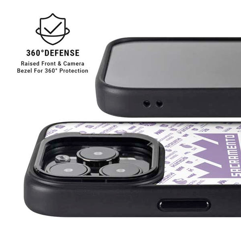 NBA Sacramento Kings History Logo Blast iPhone 16 Pro Max Kickstand Case