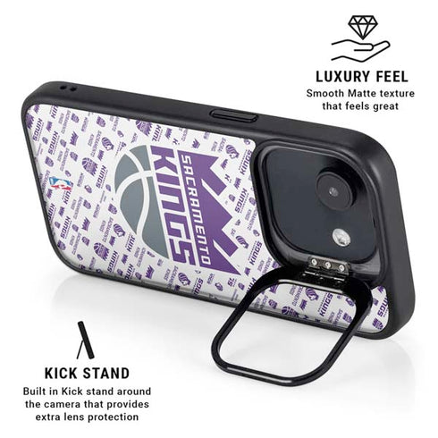 NBA Sacramento Kings History Logo Blast iPhone 16e Kickstand Case