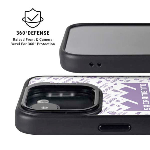 NBA Sacramento Kings History Logo Blast iPhone 16e Kickstand Case