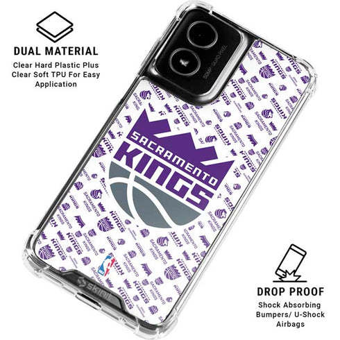 NBA Sacramento Kings History Logo Blast Moto G Power 5G (2024) Clear Case