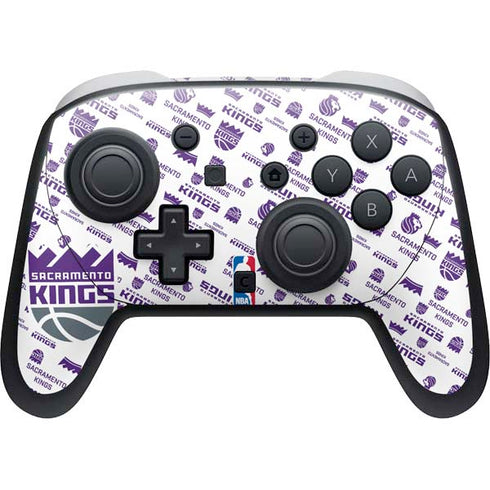 NBA Sacramento Kings History Logo Blast Nintendo Switch 2 (2025) Pro Controller Skin
