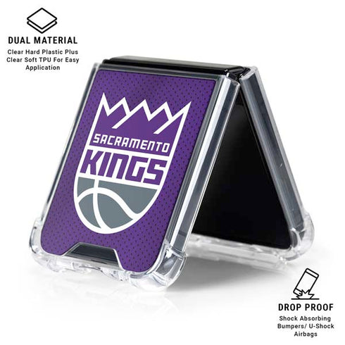 NBA Sacramento Kings Jersey Galaxy Z Flip6 Clear Case