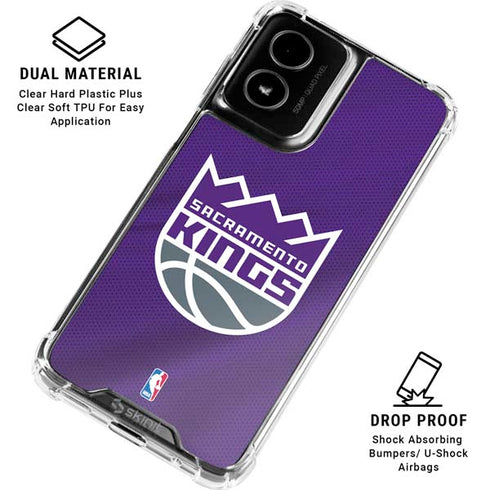NBA Sacramento Kings Jersey Moto G Power 5G (2024) Clear Case