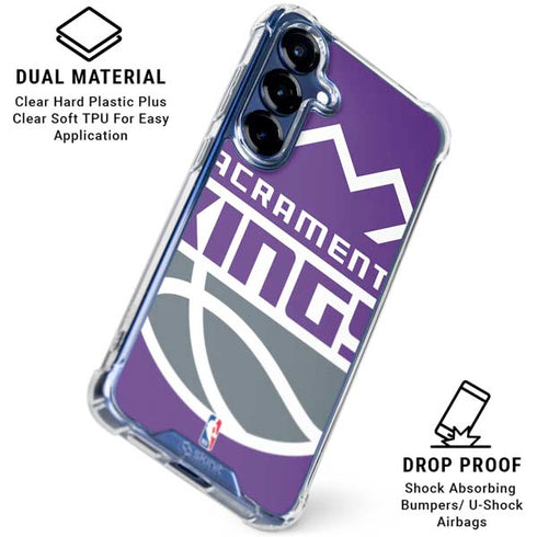 NBA Sacramento Kings Large Logo Galaxy S25 Plus Clear Case